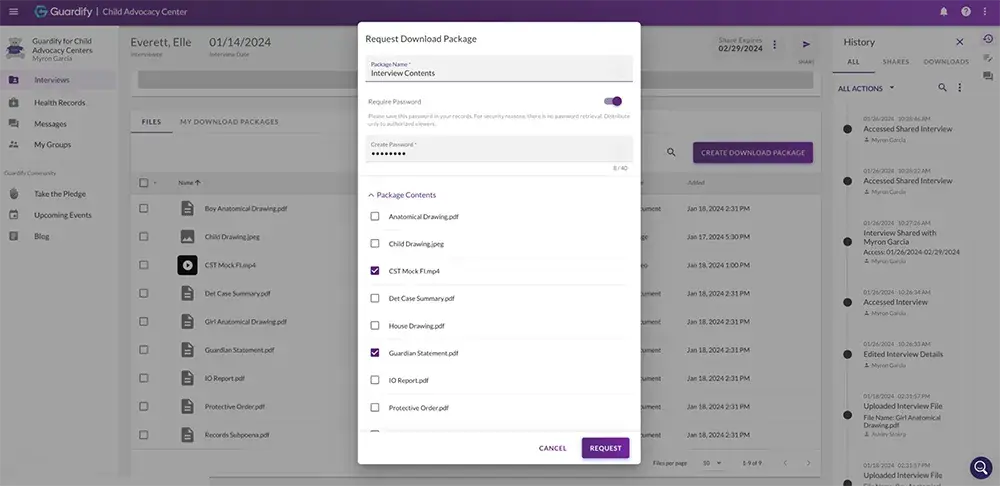 Guardify secure evidence management for CACs - encrypted downloading