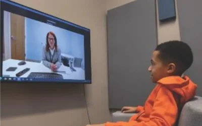 Child being interviewed with Guardify Live