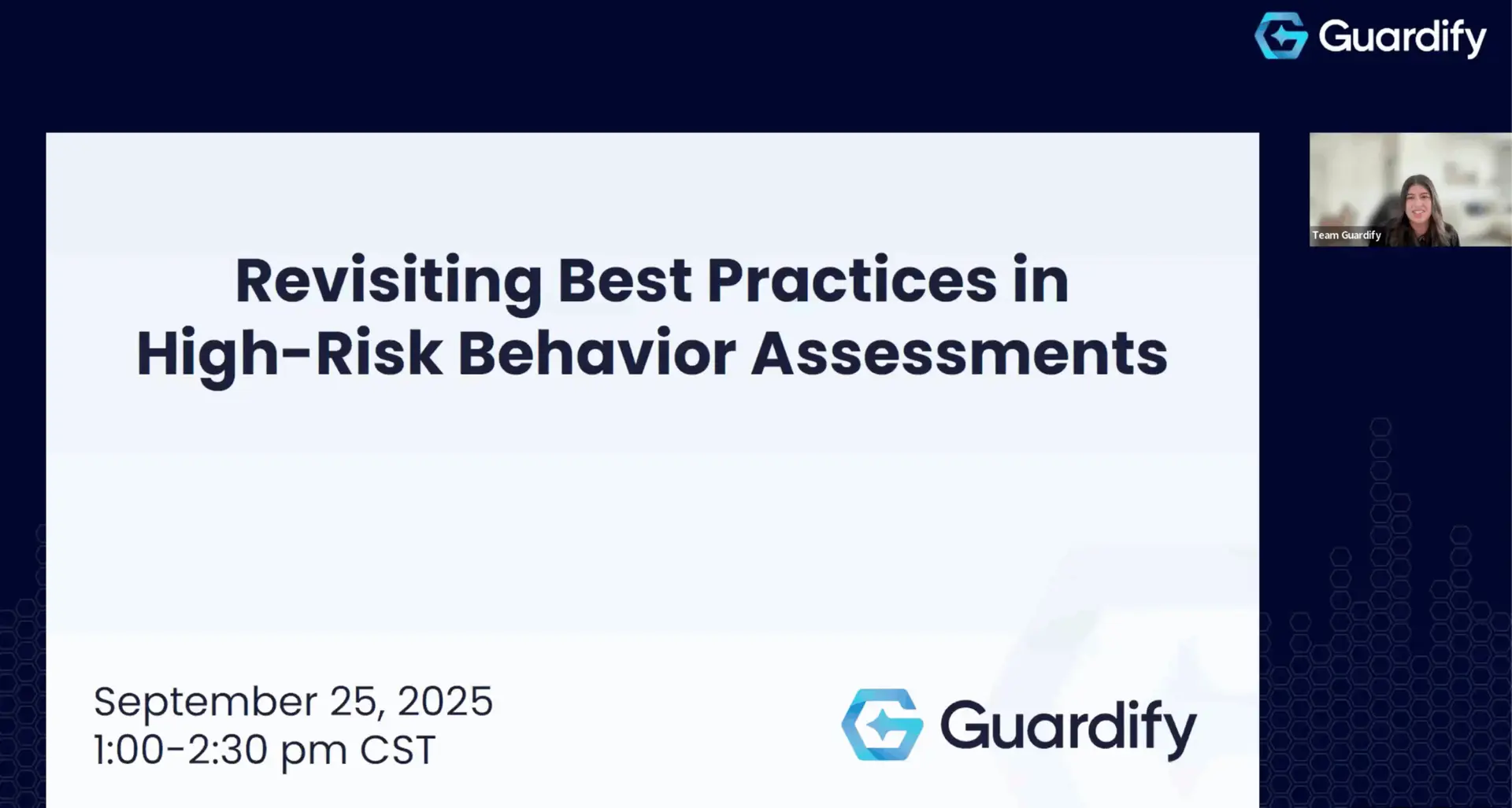 Revisiting Best Practices in High-Risk Behavior Assessments - Guardify