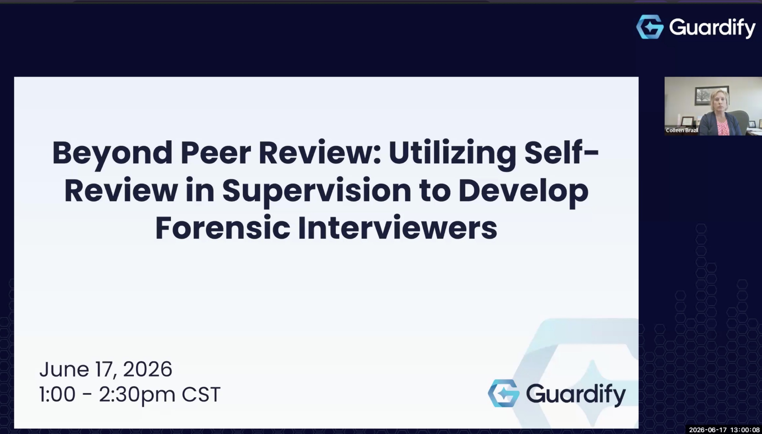 Guardify Staff Utilizing Self-Review in Supervision to Develop Forensic Interviewers ...